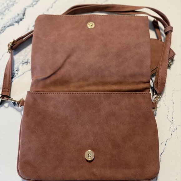 Violet Ray NYC x Target Cinnamon Brown Vegan Leather Purse NWT adjustable strap - Picture 4 of 13
